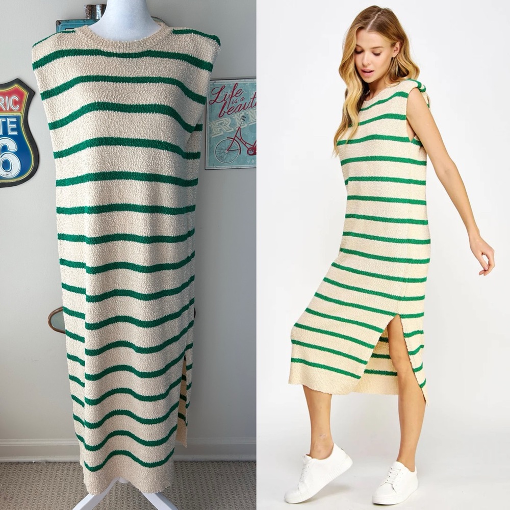 Strut & Bolt Textured Striped Knit Dress